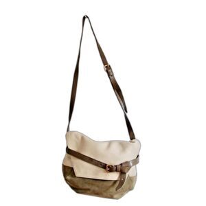 Marc by Marc Jacobs White and Green Leather Handbag